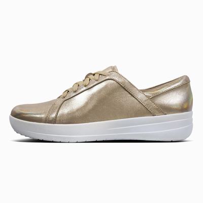 Fitflop Women's F-SPORTY II Leather Lace-Up Sneakers - Gold, CY5867039